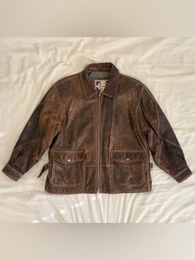 Vintage Brown Leather Jacket